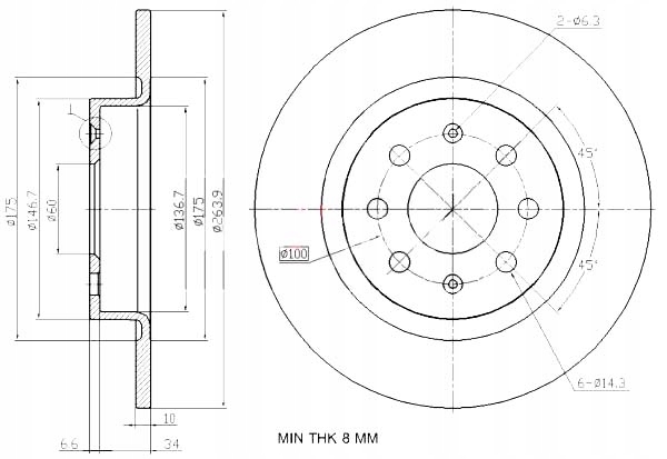 фото №1, Maxgear тормозные диски ham. 2szt fiat t. grande punto evo