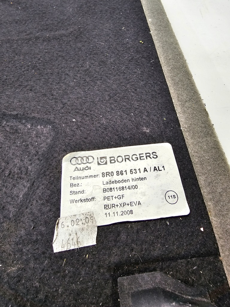 фото №8, Підлога багажника килимок audi q5 8r 8r0861531a al1