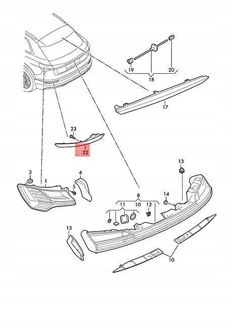 фото №6, Відбивач задня vag audi e tron ge 2019 оригінальний 4ke945701a