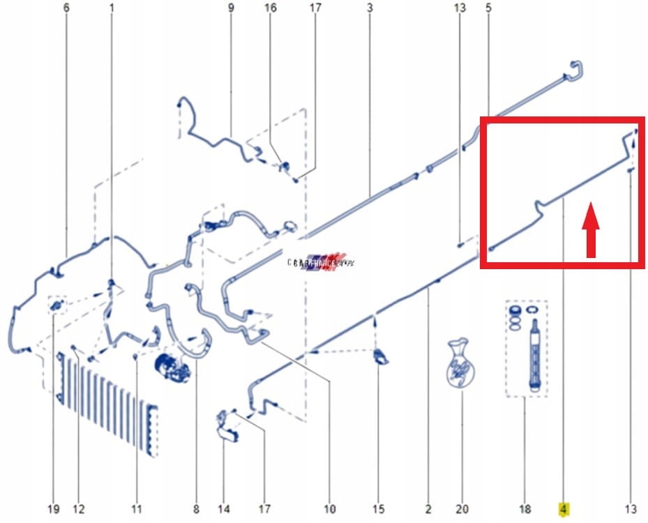 фото №10, Трубка. кондиціонера renault t. traffic 01- le renault 8200228622
