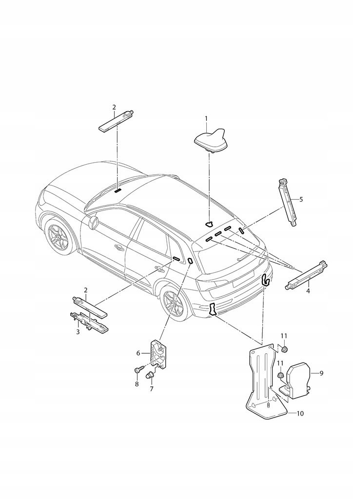 фото №7, Підсилювач антенний audi q5 sq5 80a 80a035225