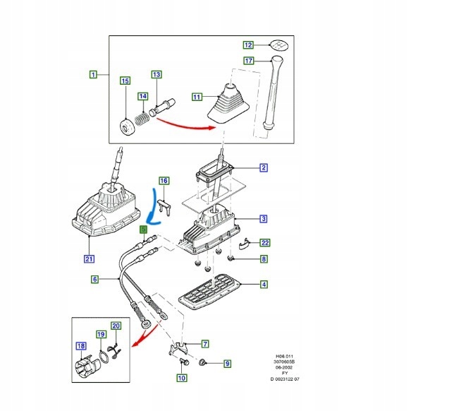 Трос переключения передач - ford transit 2000-2006 Цена