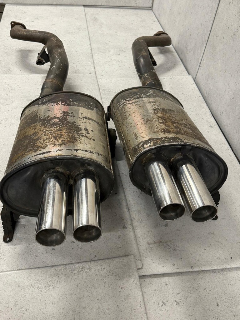 фото №8, Bmw z3 m оригинальный номер пара глушителей выпускных 1404318 i 1404317 набор 4 наконечников