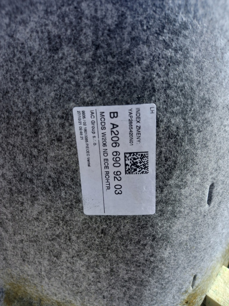 фото №5, Mercedes w206 c klasa потолок потолок podsufitówk