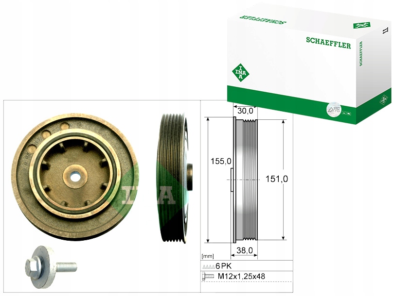 фото №1, Шкив коленчатого вала коленчатого nissan interstar primastar opel movano a