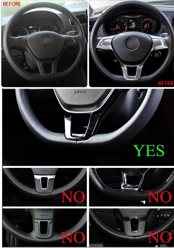 фото №15, Накладка декоративная na руль vw passat b8 polo up crafter caddy czarna