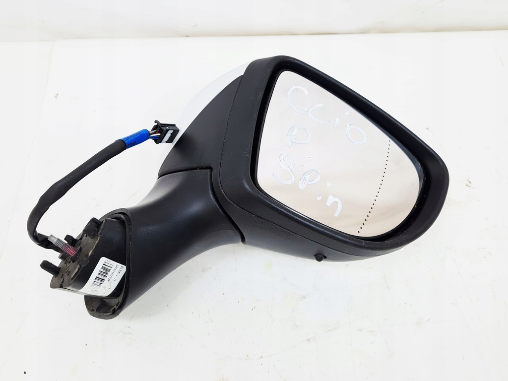 фото №1, Зеркало правое 9 pin uk renault clio iv белый