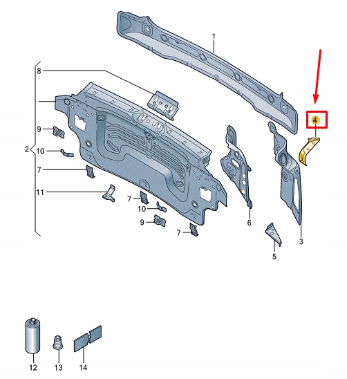 фото №1, Vw id.3 e11 rear правий бампер закриваючий element 10a813538a