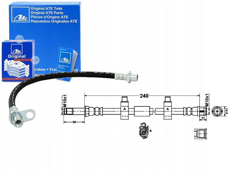 фото №1, Ate 24.5140-0240.3 шланг тормозной гибкий
