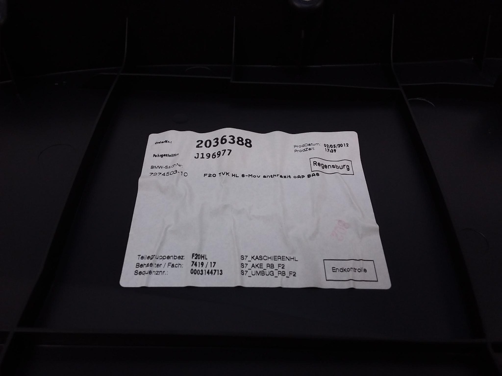 фото №4, Bmw 1 f20 обивка обшивка дверь задняя левая 7271979