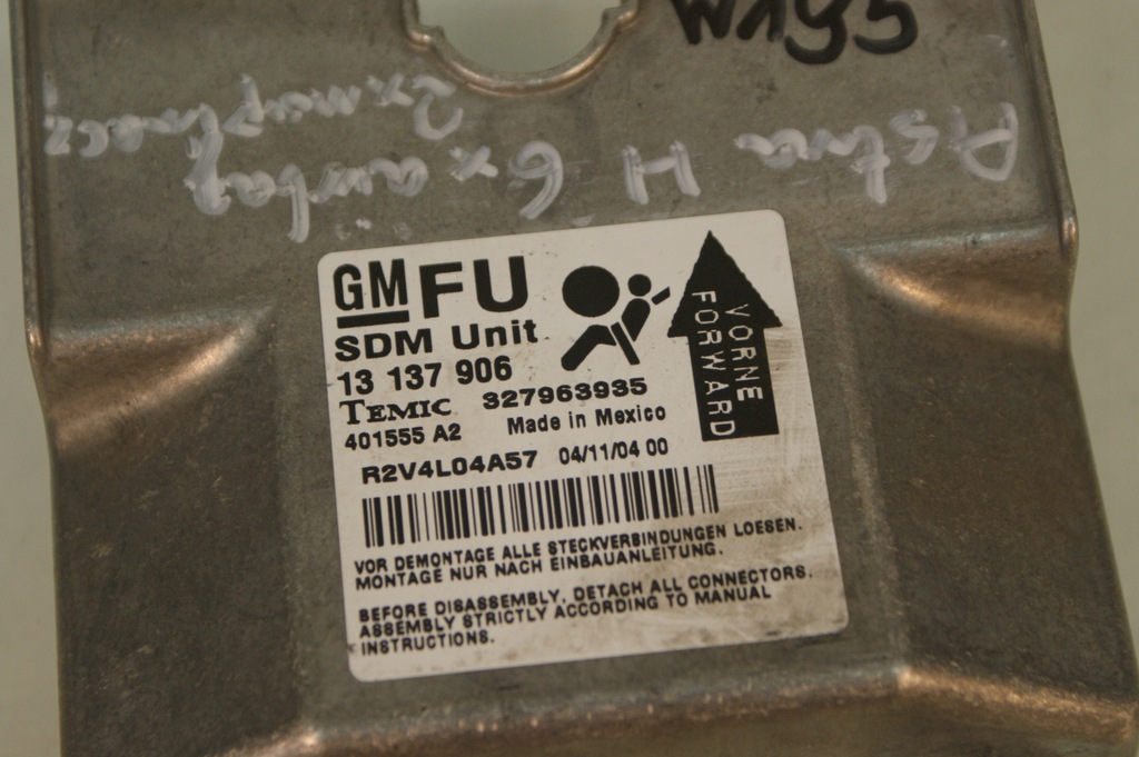 фото №13, Модуль подушок датчик подушка безпеки opel astra h 13137906