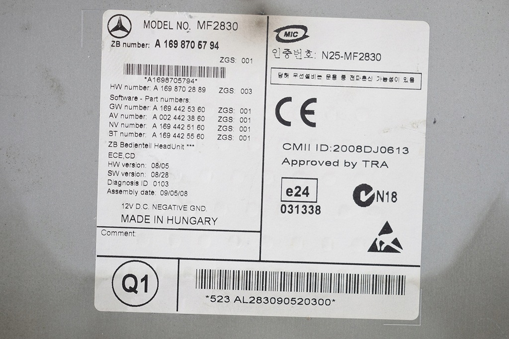 фото №8, Радиопроигрыватель радио mercedes w169 a1698705794