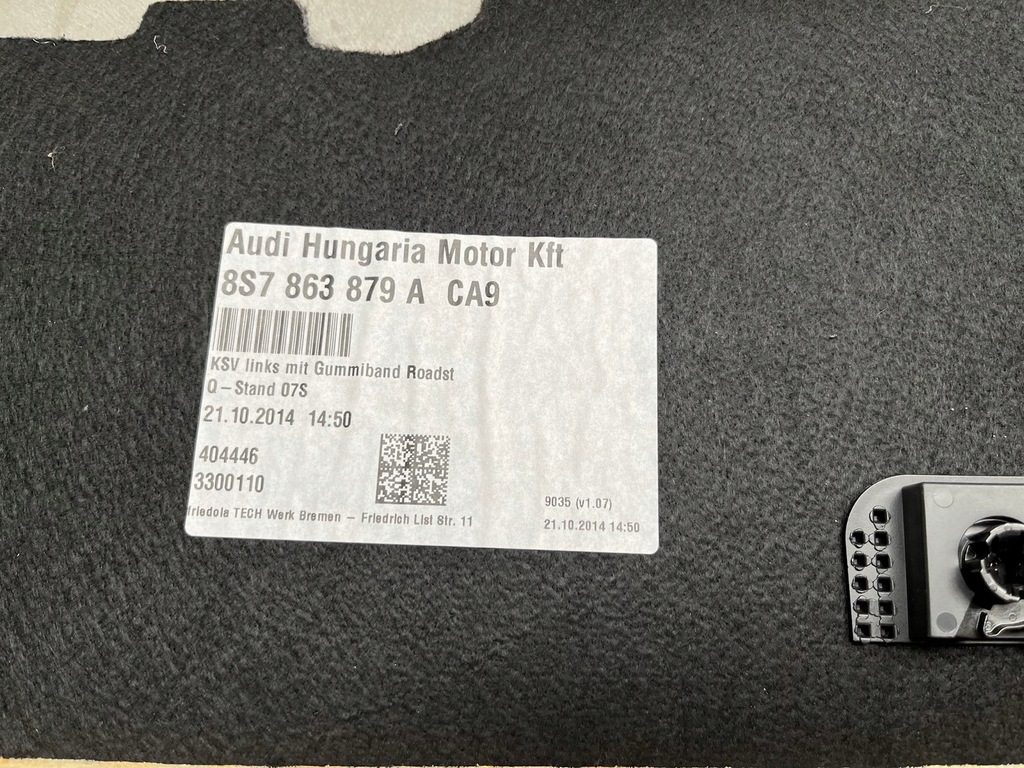 фото №6, Audi tt 8s обивка обшивка 8s7863879a ca9 8s7863879c ca9 8s7863879e