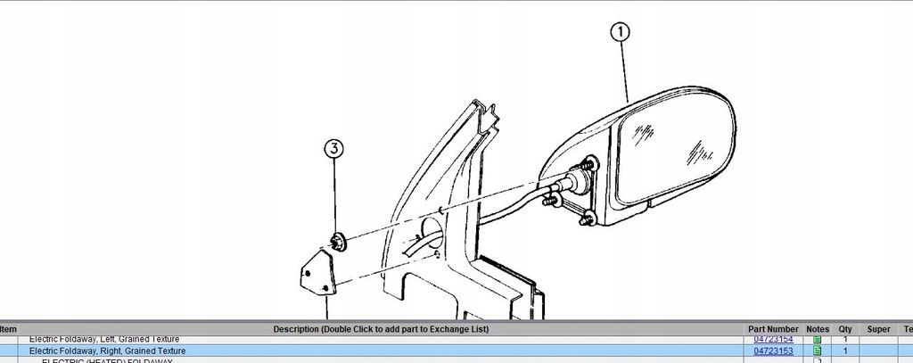 фото №8, Зеркало правое chrysler voyager es dodge caravan as mopar оригинальный номер 04723153