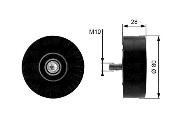 фото №1, Gates ролик направляющая ремень bmw 1 e81 1 e82 1
