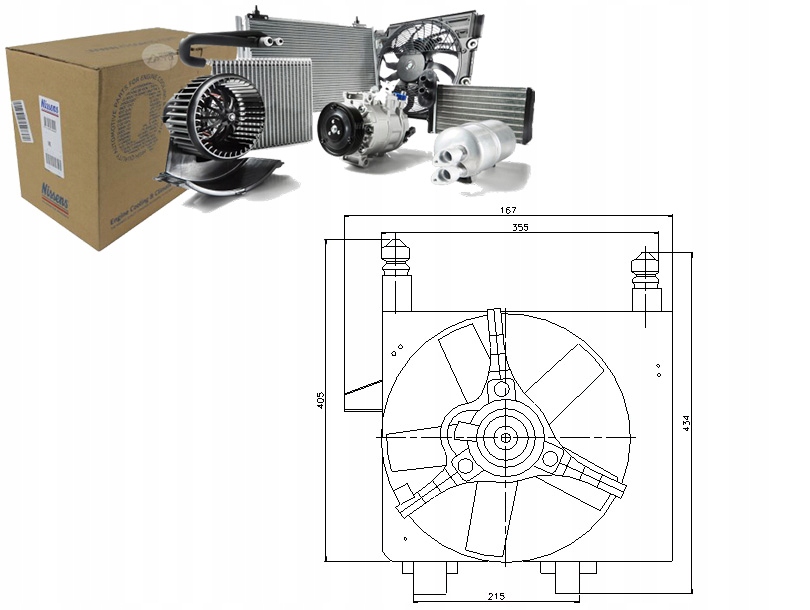 фото №1, Вентилятор радиатора с корпус ford fiesta fiest
