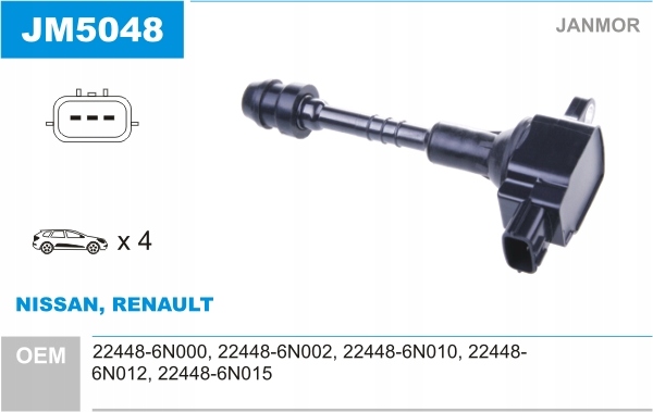 фото №2, Котушки запалювання janmor jm5048