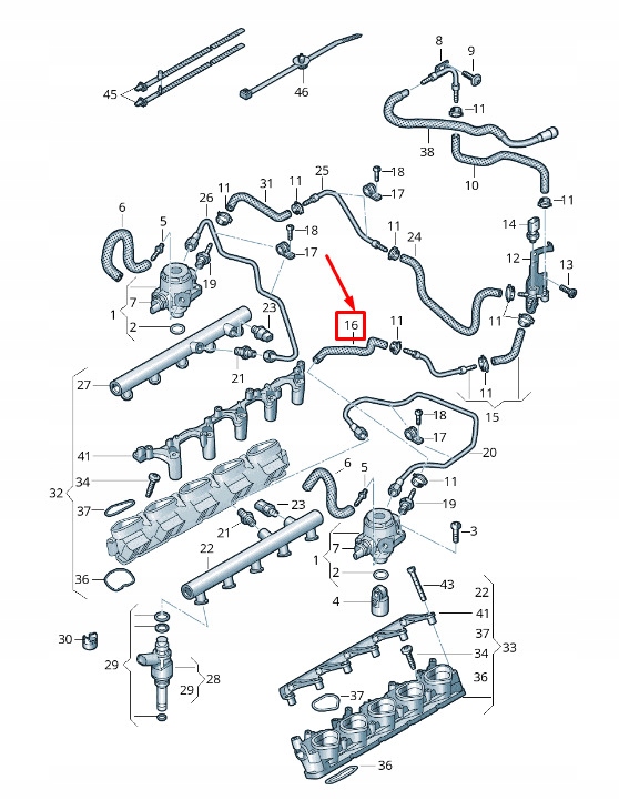 фото №1, Audi r8 4s rear left fuel шланг 07l127509cs original