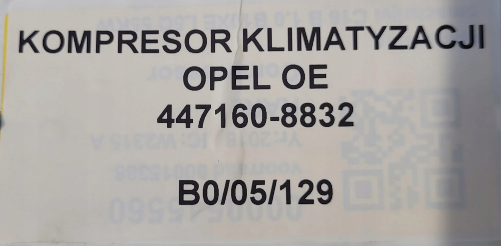 фото №7, Компресор кондиціонера opel оригінальний номер 447160-8832