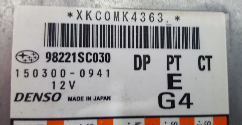 фото №6, Subaru forester 3 iii sh 2.0d 08-11 модуль блок управления подушек подушка безопасности