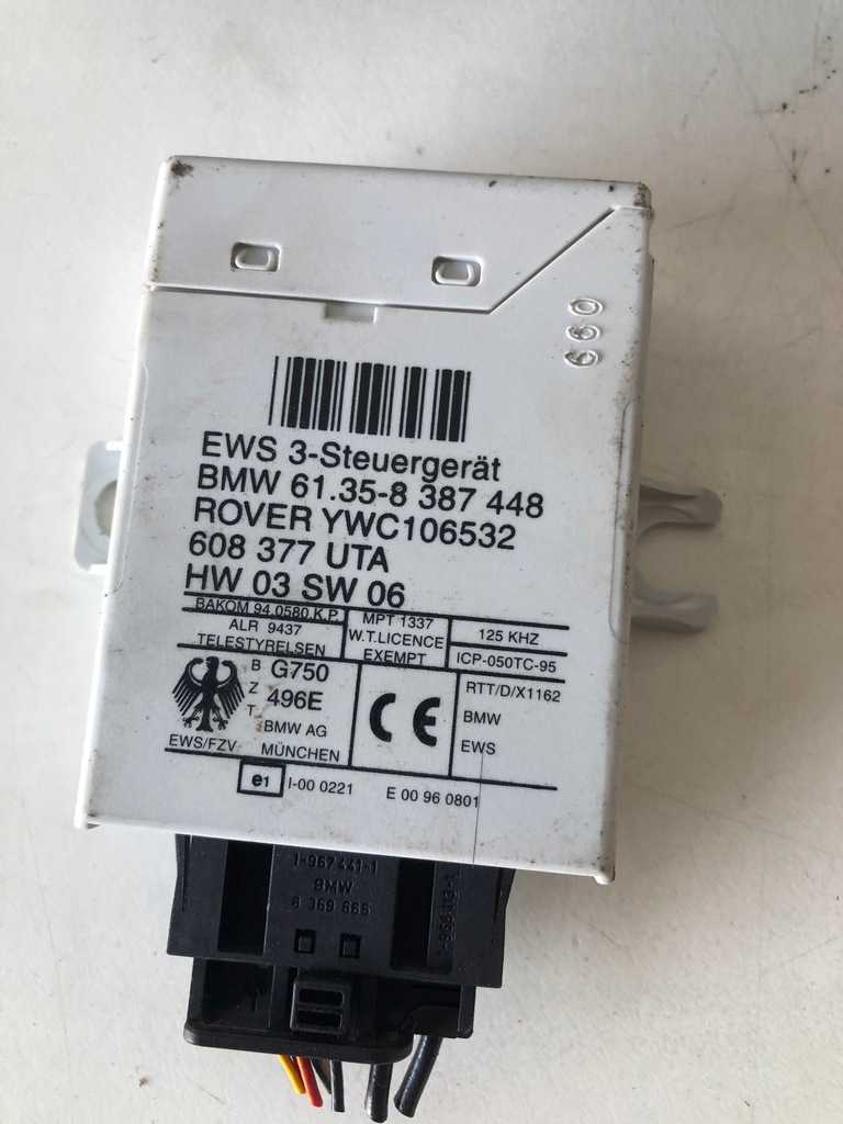 фото №4, Блок керування набір стартовий bmw e39 5wk9037 7502639