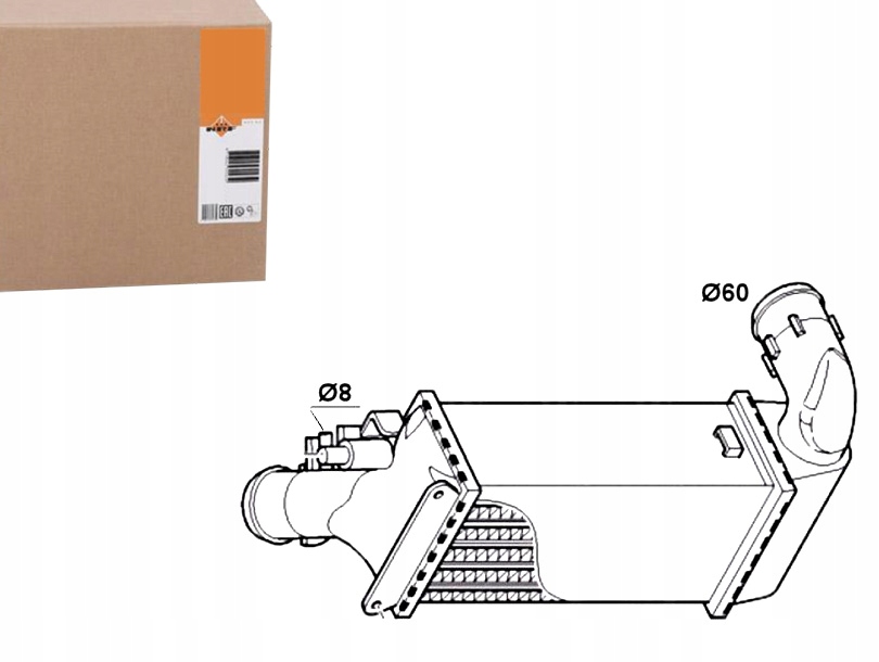 Nrf интеркулер fiat stilo 01- 1.9 jtd 30833 Оригинал