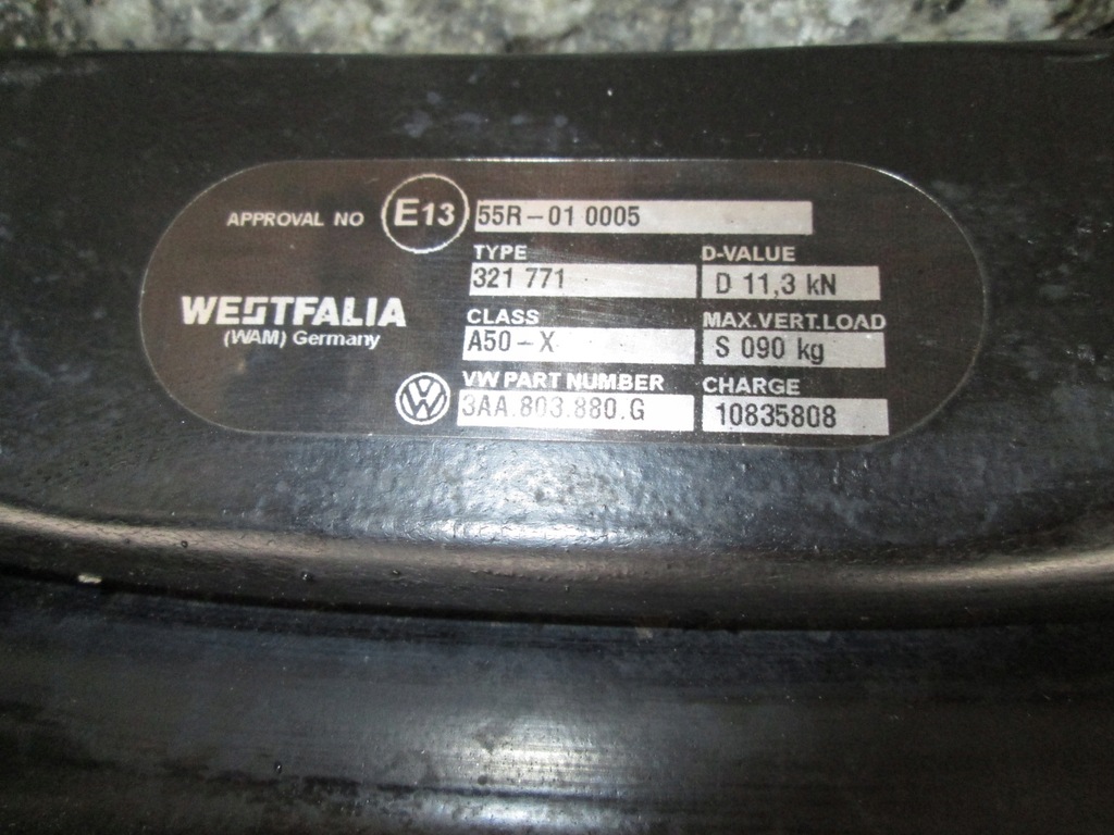 фото №7, Оригинальный ele hak буксировочный vw passat cc -2010 r