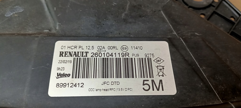 фото №7, Лампа права renault espace full led 620104119r org