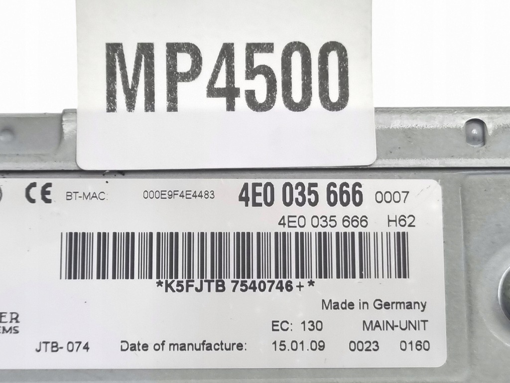 фото №2, Audi a6 s6 c6 4f 2010 панель / радиопроигрыватель cd/dvd/gps