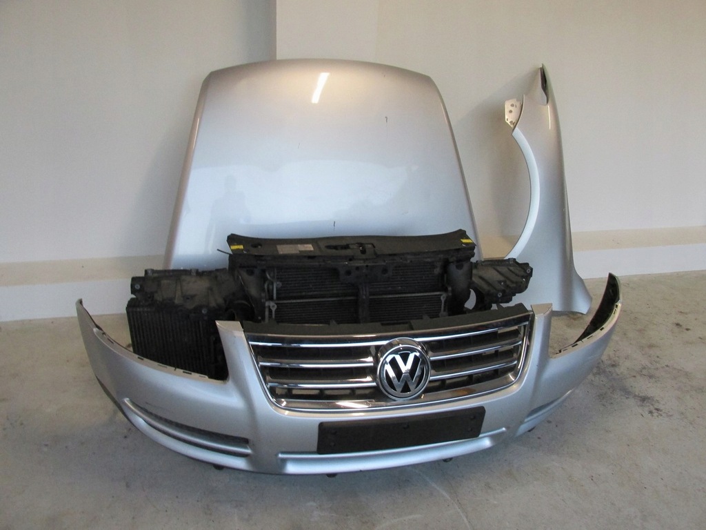 фото №7, Бампер передний перед капот крыло pas передний серебристый vw touareg