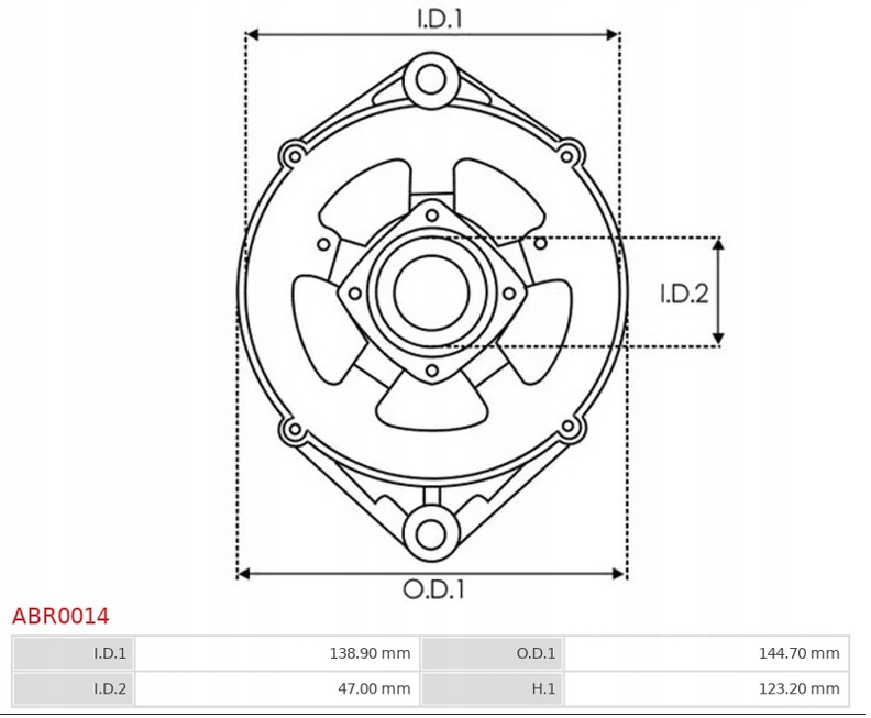 фото №3, Кронштейн, фланець привідний генератора as-pl abr0014