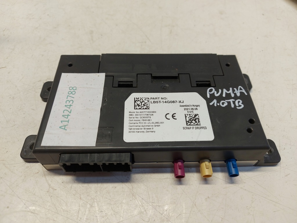 фото №1, Ford puma mk2 модуль блок керування bluetooth