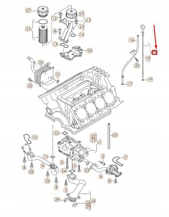 фото №14, Wskazówka масла vag audi a6 a8 q7 2005-2015 оригинальный 079115611r