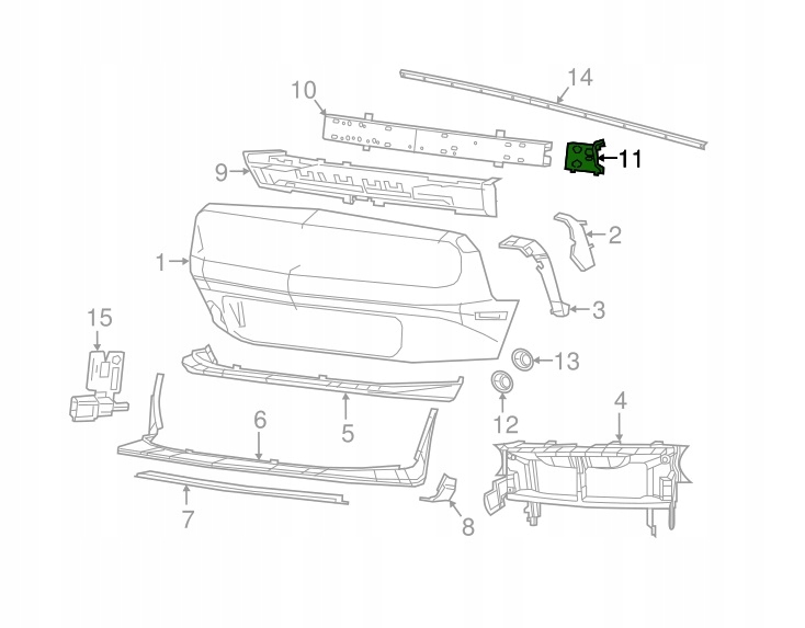 фото №1, Відбійник dodge challenger 15- 68174979aa лівий