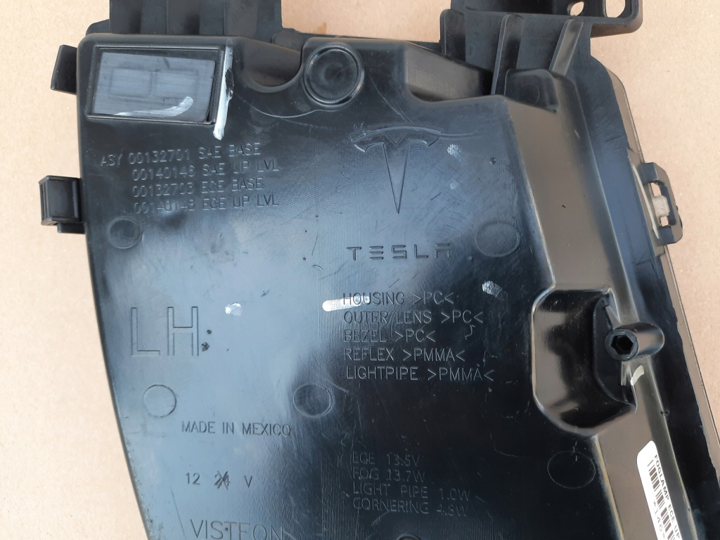 фото №2, Tesla s лівий протитуманна фара заглушка протитуманної фари oryg!