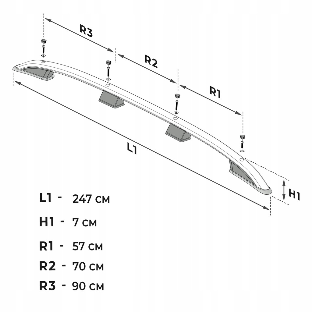 фото №9, Рейлінги дахові багажник do opel vivaro a 2001-2014 short | короткий