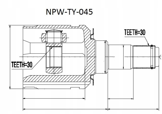 фото №3, Nty npw-ty-045 набор шарнир, wał приводной