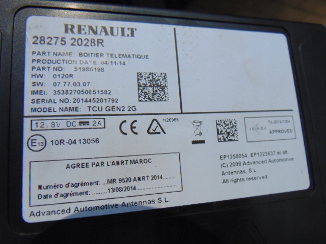фото №2, Модуль tcu renault kadjar 282752028r