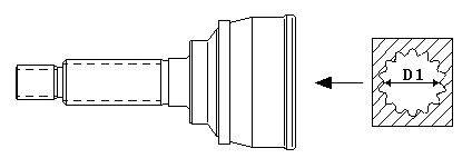 фото №1, Шарнир zew. mercedes a-klasa 04-,b-klasa 05-