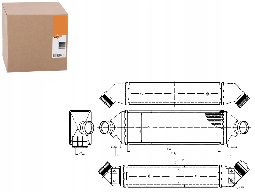 Купить Nrf интеркулер ford transit 00-