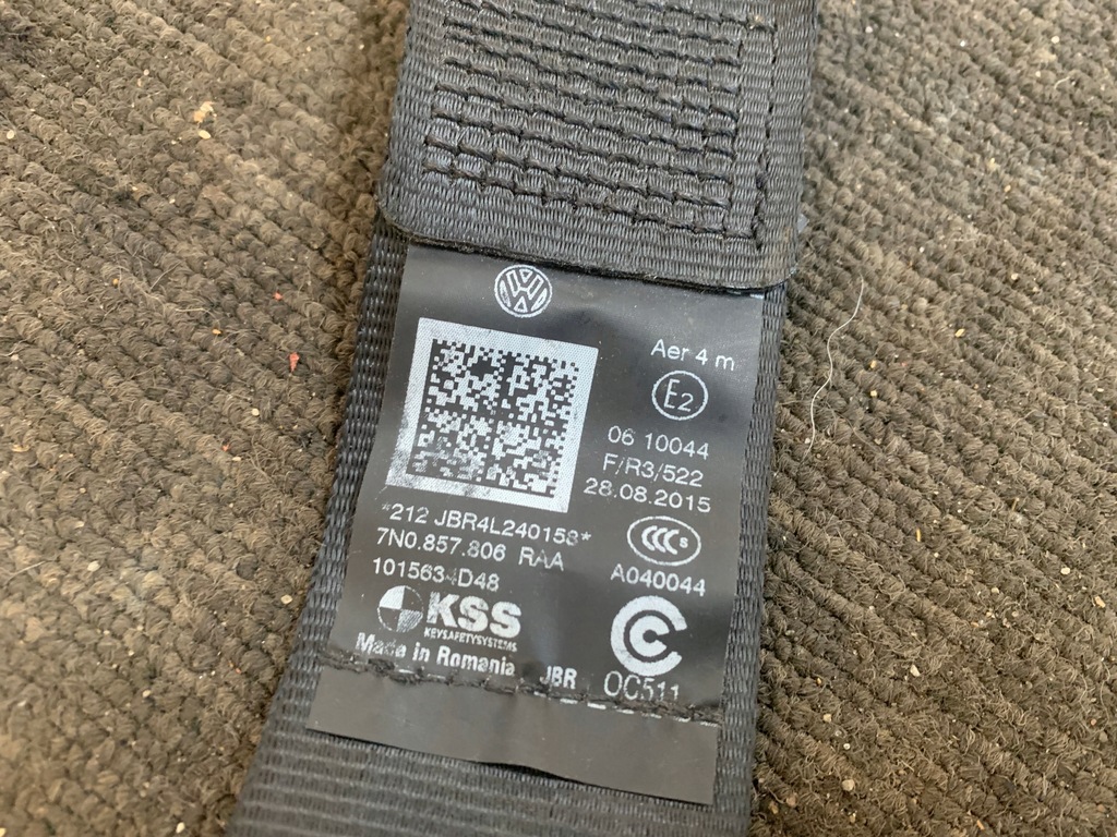 фото №15, Seat alhambra ii 7n vw sharan ремни задняя задние комплект 2 ряд оригинал europa