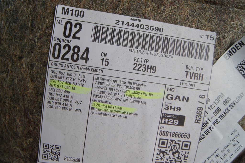 фото №8, Arteon обшивка обивка дверь правый задняя 3g8867212e