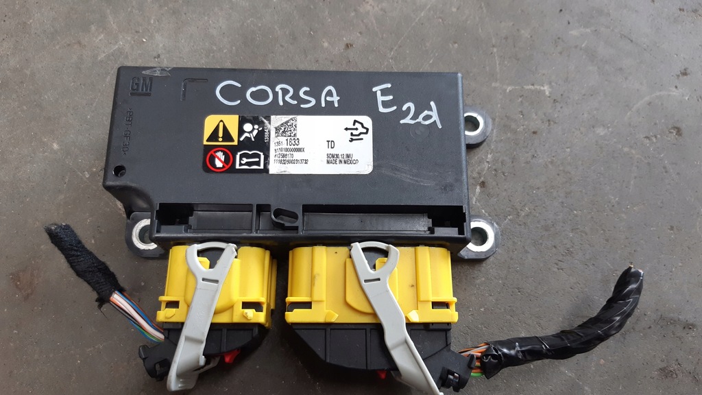 фото №9, Консоль подушки безопасности датчик ремни натяжители kpl opel corsa e