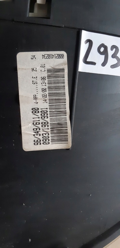 фото №9, Счетчик приборы peugeot 206 1998-01 dwie разъёмы 9634961180 пробег 293877