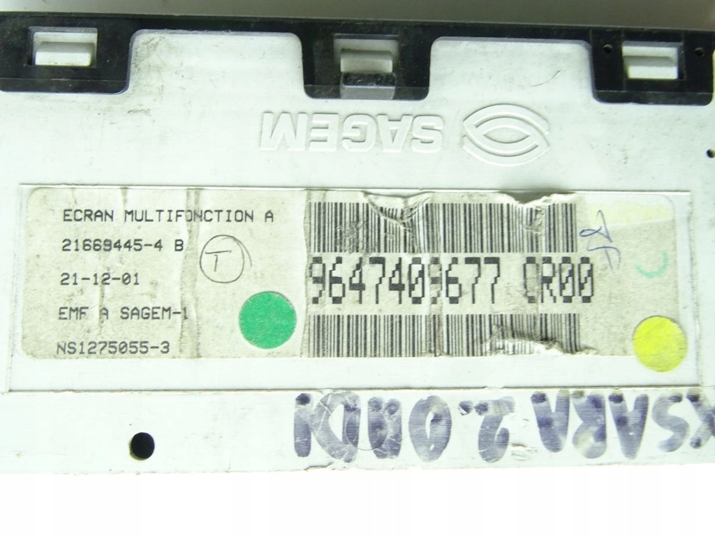 фото №5, Citroen xsara picasso 98-12 дисплей 9647409677