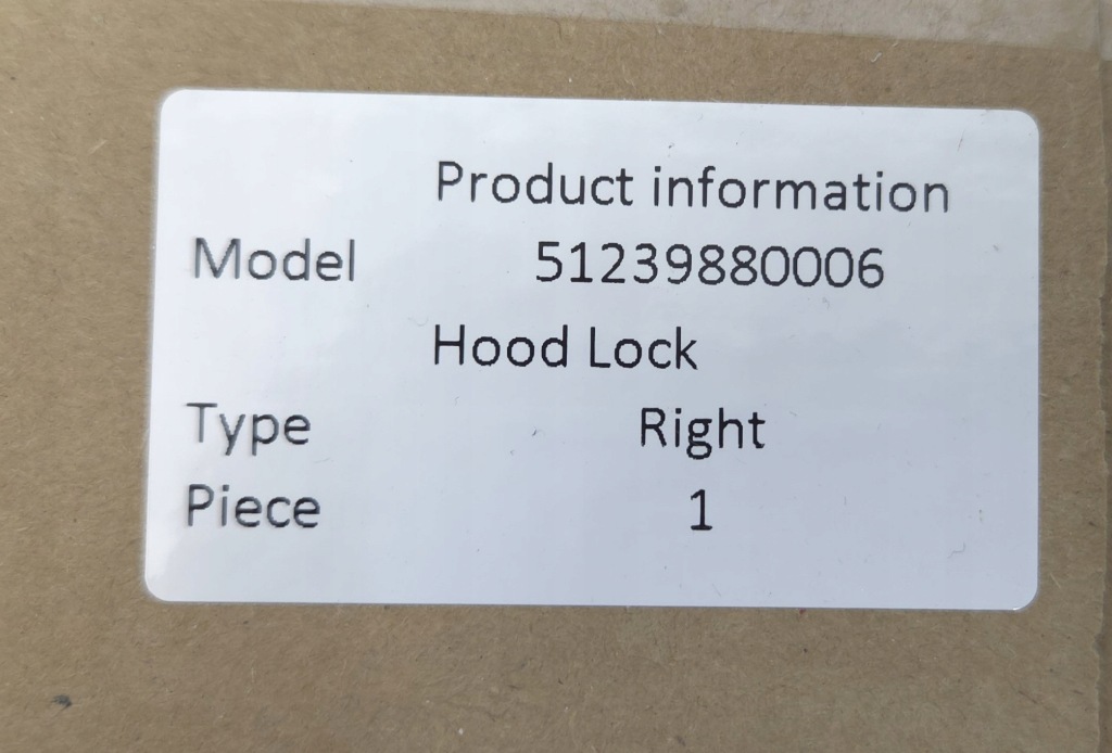 Замок активный капота правый  bmw g60 g61 g90 g70 51239880006 9880006 Доставка