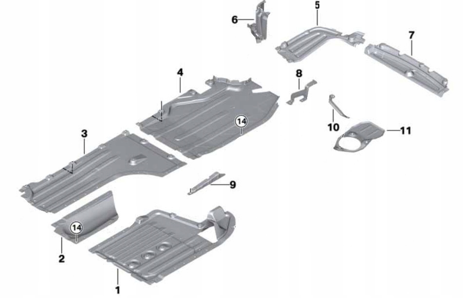 фото №7, Bmw x7 g07 / x7 g07 lci левая защита подвеска пол подкрылок левая задняя