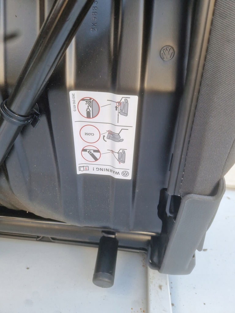 фото №11, Vw caddy 10- сидіння сидіння 2 легкові задня задні 2 ряд складний 2k5883105 pas