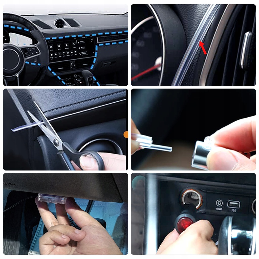 фото №10, Лампа автомобильная лампа do автомобиля освещение кабины list 6m rgb + 4 диоды led