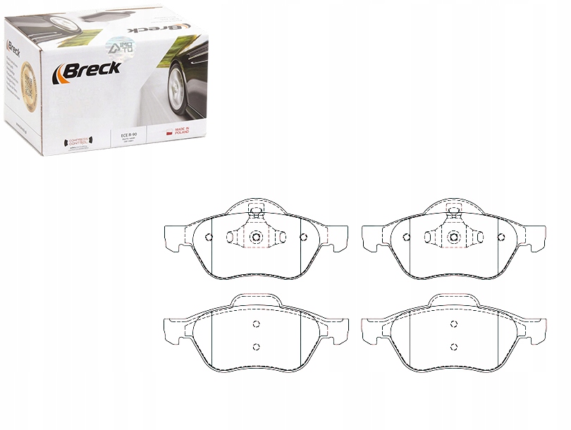 фото №1, Комплект тормозных колодок тормозных breck 410601237r 77012
